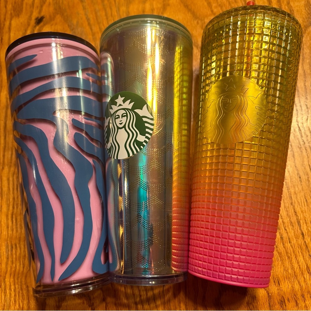 Lots of 3  Starbucks 24 OZ Venti Tumbler